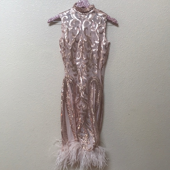 Hot Miami Styles Dresses & Skirts - Mesh Nude Bodycon Dress